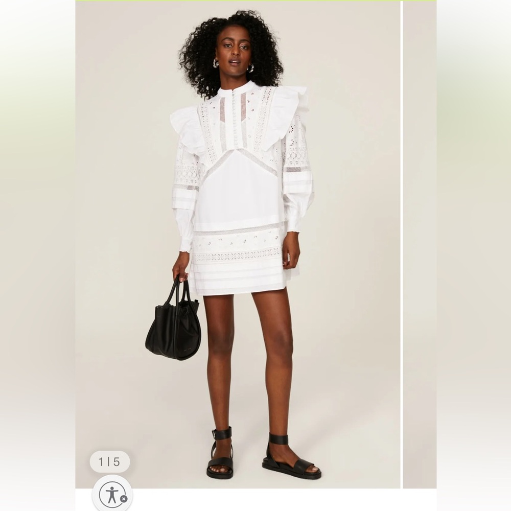 All Saints White Lace Dress